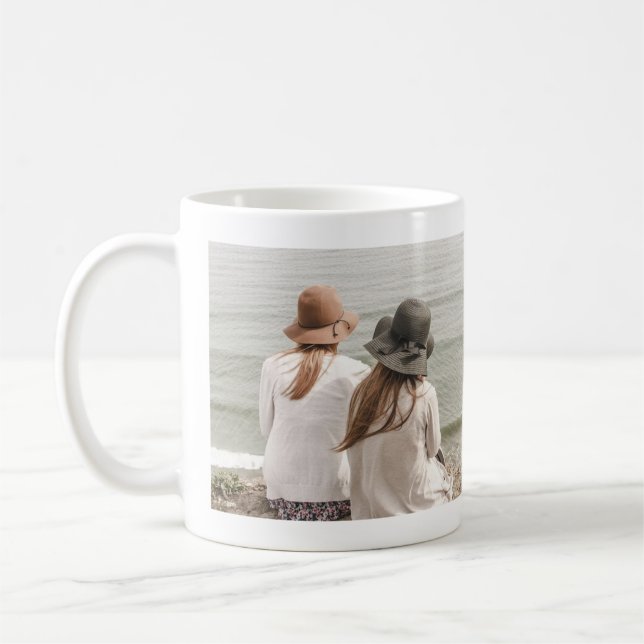 Minimalistisch Modern Best Friend Foto Kaffeetasse (Links)