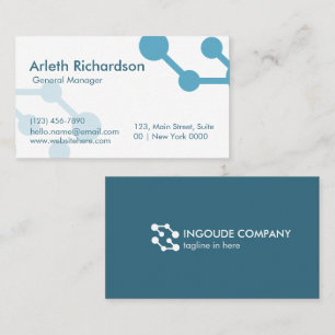 Minimalistisch-modern Blue Corporate Clean White A Visitenkarte