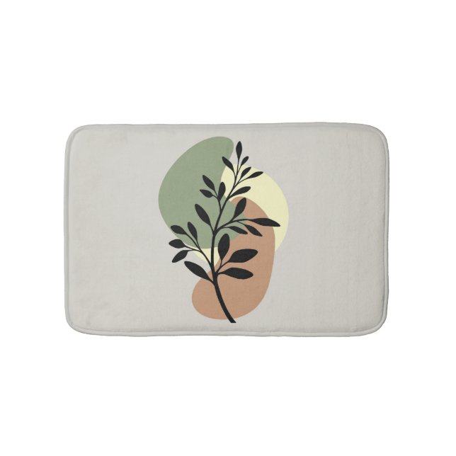 Minimalistisch-modern-blumenreich Badematte (Vorderseite)