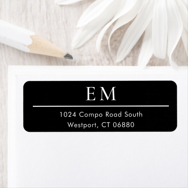 Minimalistisch Modern Bold Einfach Monogramm Rückk (Insitu)