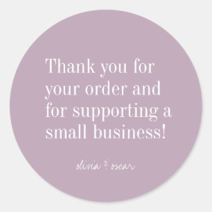 Minimalistisch Modern Dusty Lilac Editable Vielen  Runder Aufkleber