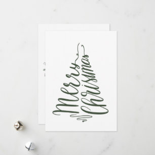 Minimalistisch Modern Frohe Weihnachts-GrünTree-Sk Feiertagskarte