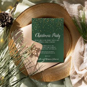 Minimalistisch Modern Grünes Weihnachtsfest Party Einladung