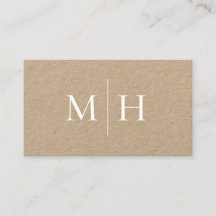 Minimalistisch Modern Line Initials Monogram Kraft