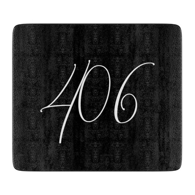 Minimalistisch Modern Montana 406 Schwarz Schneidebrett (Vorderseite)