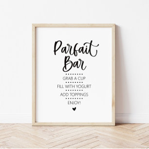 Minimalistisch Modern Parfait Bar Brunch Sign Poster