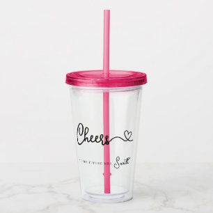 Minimalistisch Modern Pink jubelt für die Zukunft Acryltrinkbecher