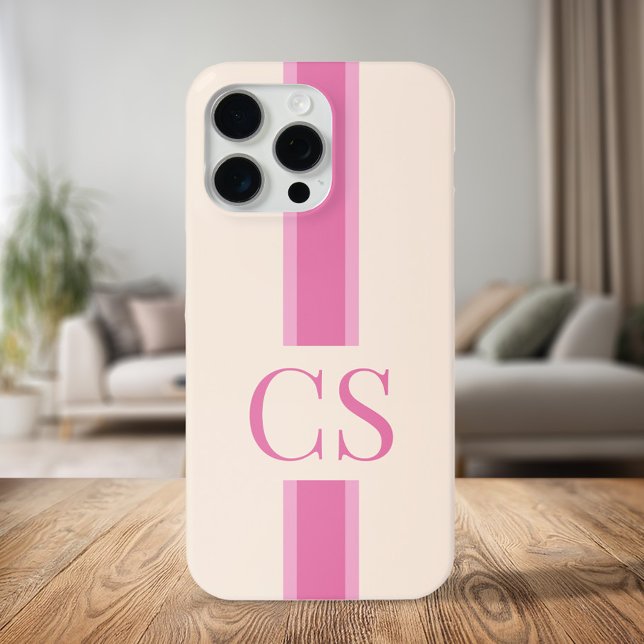 Minimalistisch Modern rosa Anfangsmonogramm Case-Mate iPhone Hülle (Von Creator hochgeladen)