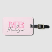 Minimalistisch Modern rosa Anfangsmonogramm