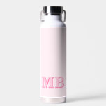 Minimalistisch Modern rosa Anfangsmonogramm Trinkflasche<br><div class="desc">Pink Minimalistisch Moderne erste Monogramm Wasser Flasche. Erstellen Sie Ihre eigene personalisierte Wasserflasche mit eigenem Anfangsnamen.</div>