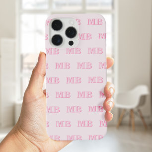 Minimalistisch-Modern-Rosa-Anfangsmuster iPhone 16 Pro Max Hülle