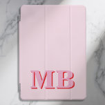 Minimalistisch Modern rosa Erstmonogramm iPad Pro Cover<br><div class="desc">Rosa Minimalistisch Modern Initial Monogram iPad Gehäuse. Erstellen Sie Ihren eigenen personalisierten iPad Case mit einem benutzerdefinierten Initialnamen.</div>