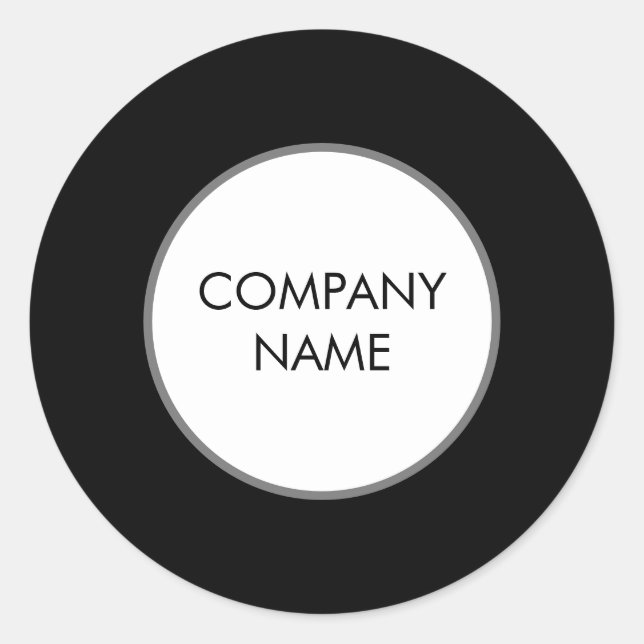 Minimalistisch modern runder aufkleber (Vorderseite)