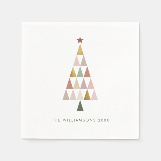 Minimalistisch Modern Scandi Einfaches Weihnachtsb Serviette (Vorderseite)
