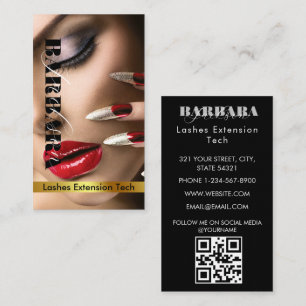 Minimalistisch Modern Simple Lashes Salon Foto Visitenkarte