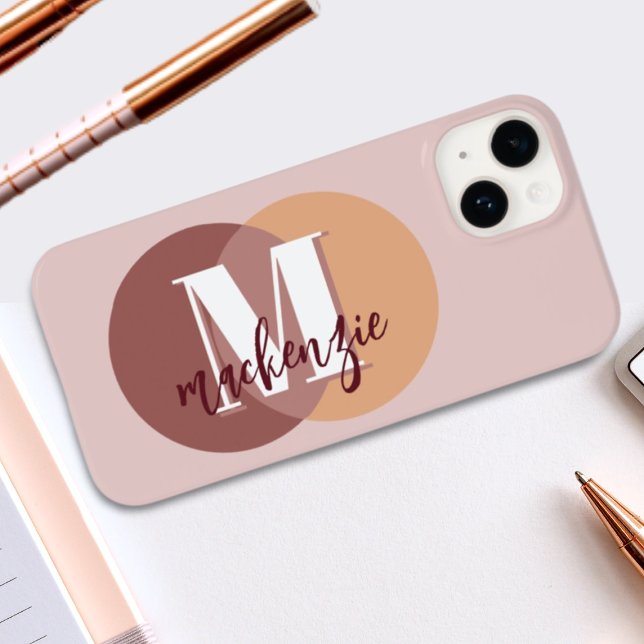 Minimalistisch-Modern-Stilvolles Anfangsmonogramm Case-Mate iPhone Hülle (Von Creator hochgeladen)