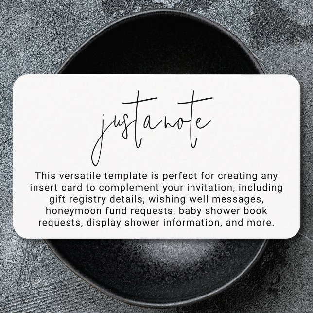 Minimalistisch, modern und einfach, nur ein Hinwei Begleitkarte (Von Creator hochgeladen)