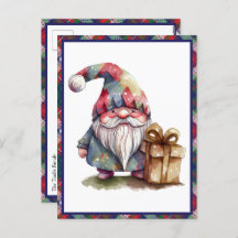 Minimalistisch Modern Watercolor Gnome Weihnachten