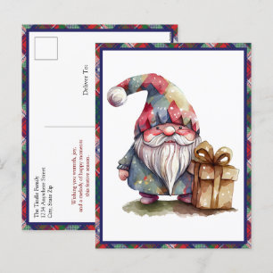 Minimalistisch Modern Watercolor Gnome Weihnachten