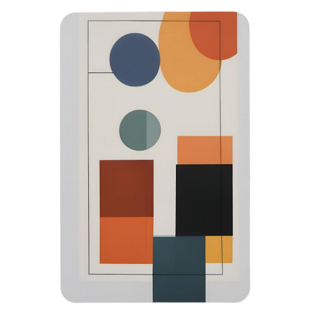 Minimalistisch Moderne Abstrakte Geometrie Magnet (Vertikal)