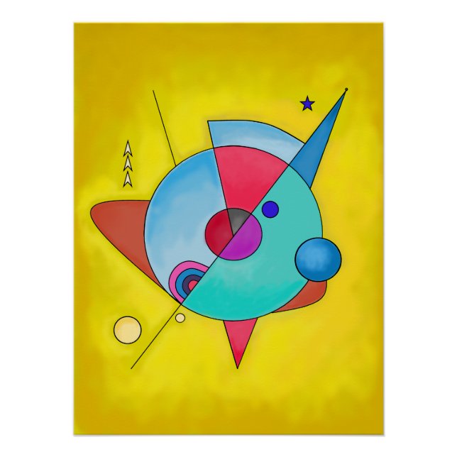 Minimalistisch Moderne Abstrakte Kunst Nr. 5 Poster (Vorderseite)