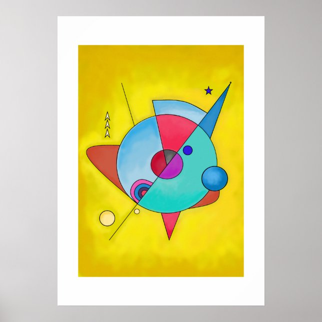 Minimalistisch Moderne Abstrakte Kunst Nr. 5 Poster (Vorne)