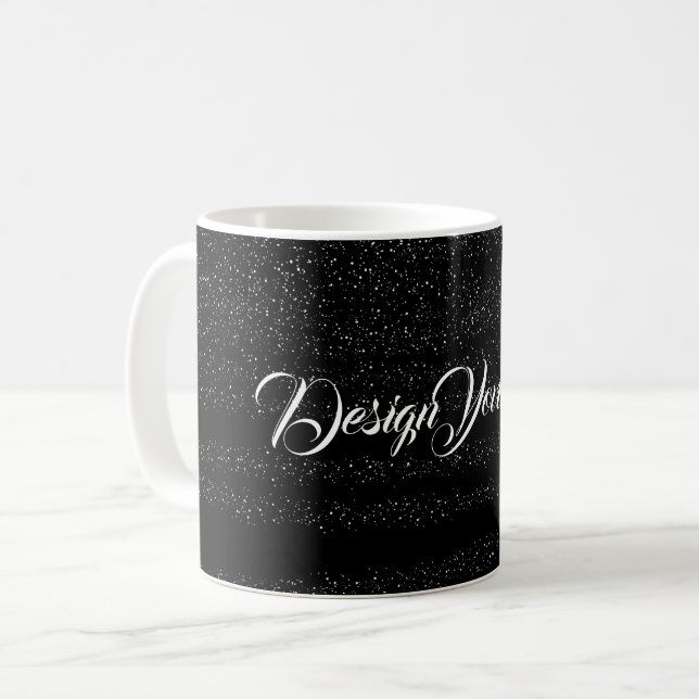 Minimalistisch Moderne Abstrakte Kunst personalisi Kaffeetasse (Vorderseite Links)