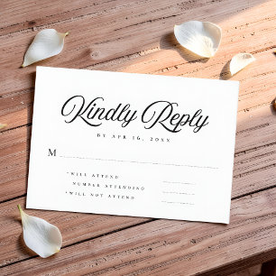 Minimalistisch moderne einfache Erinnerungen Geden RSVP Karte