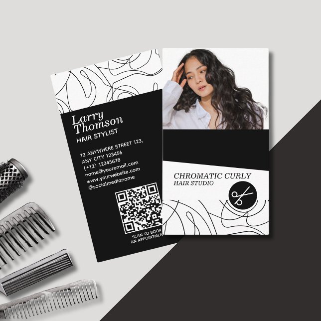 Minimalistisch Moderne, einfache Schwarz-weiße Abs Visitenkarte (Von Creator hochgeladen)