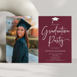 Minimalistisch Moderne, elegante Bildschülerparty Einladung