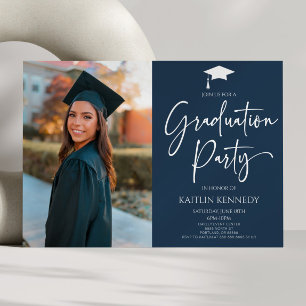Minimalistisch Moderne, elegante Bildschülerparty Einladung
