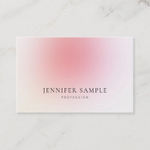 Minimalistisch Moderne Elegante Schlichte Rosa Far Visitenkarte