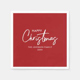 Minimalistisch Moderne Elegante Weihnachtsfamilie Serviette
