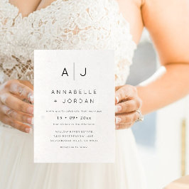 Minimalistisch Moderne Foto Hochzeit Einladung