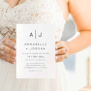 Minimalistisch Moderne Foto Hochzeit Einladung