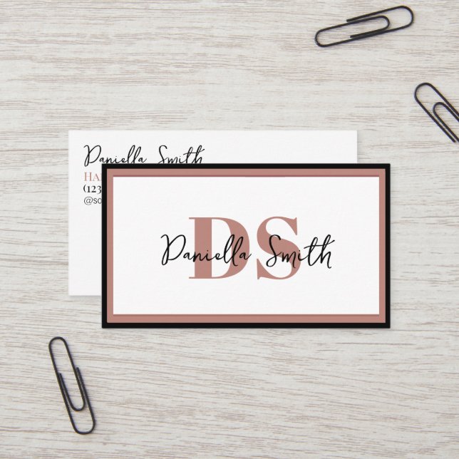 Minimalistisch Moderne Friseurhütte Visitenkarte (Vorderseite/Rückseite Beispiel)