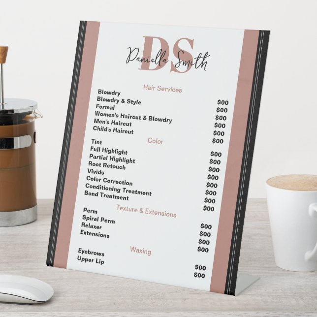 Minimalistisch Moderne Friseurin Sockelschild (In Situ)