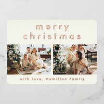 Minimalistisch Moderne frohe Weihnachten Zwei Foto