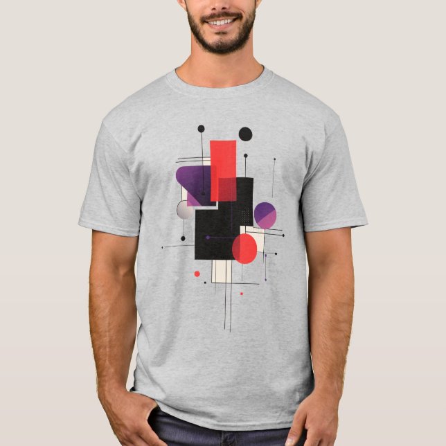 Minimalistisch Moderne Kunst Abstrakter geometrisc T-Shirt (Vorderseite)