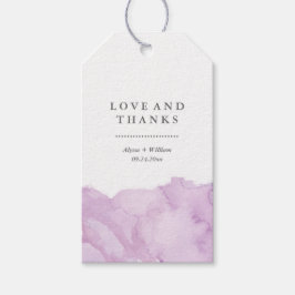 Minimalistisch Moderne Lila Aquarellfarben-Gastges Geschenkanhänger