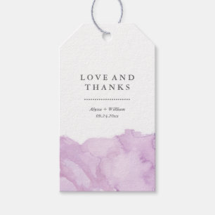 Minimalistisch Moderne Lila Aquarellfarben-Gastges Geschenkanhänger