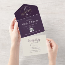 Minimalistisch Moderne Lila Hochzeit