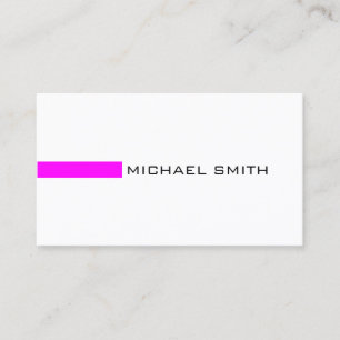 Minimalistisch Moderne Magenta und Weiß Visitenkarte