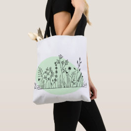 Minimalistisch Moderne moderne botanische Tasche