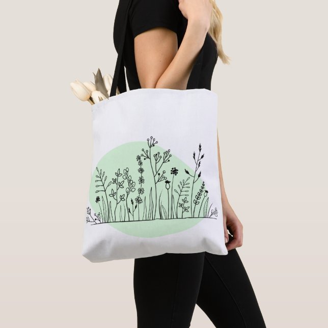 Minimalistisch Moderne moderne botanische Tasche (Von Nahem)