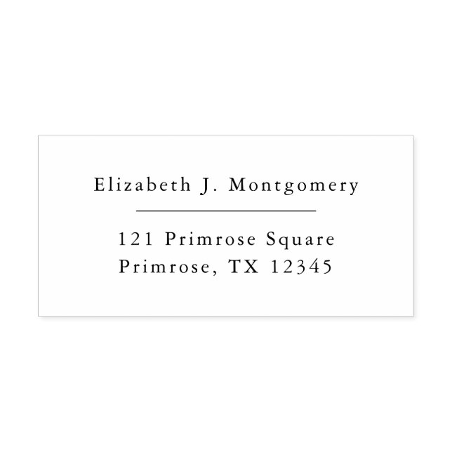 Minimalistisch Moderne Rücksendeadresse Selbstfarb Permastempel (Design)