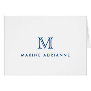Minimalistisch-Moderne schicke Navy Blue Monogram
