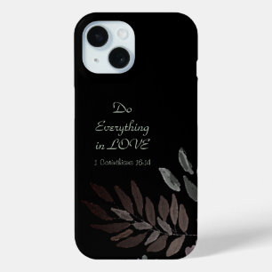 Minimalistisch Moderne Schrift Schwarz Grüne Blätt Case-Mate iPhone Hülle