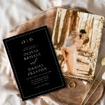 Minimalistisch Moderne Schwarz-weiße Foto Hochzeit Einladung<br><div class="desc">Die Minimalistische moderne kalligraphische Hochzeitseinladung, der Inbegriff zeitloser Eleganz und Eleganz. Diese Einladung verbindet die Schönheit des minimalistischen Designs mit der Kunst der modernen Kalligraphie zu einem auffallenden und raffinierten Stück. Mit seinen klaren Linien und seiner monochromen Farbtöne strahlt es Einfachheit und Stil aus und ist somit eine vielseitige Wahl...</div>