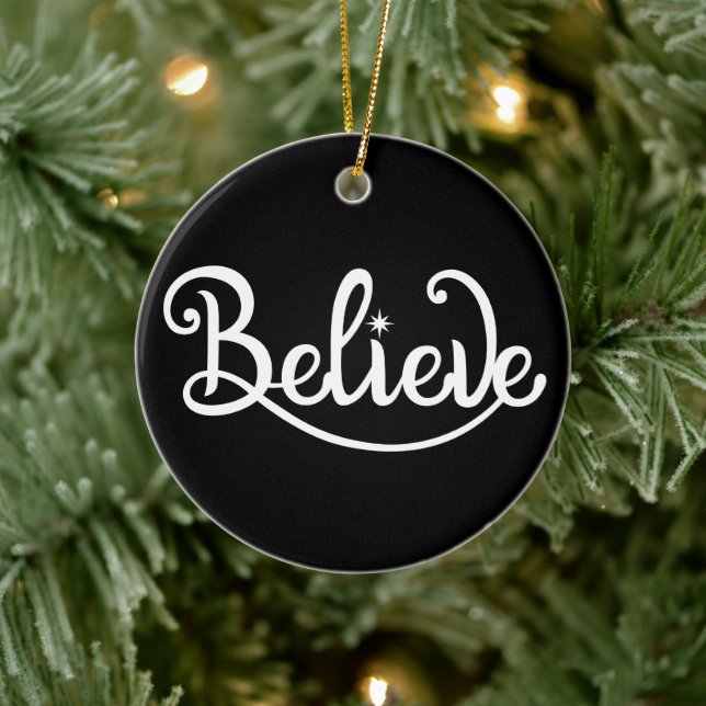 Minimalistisch Moderne stilvolle Personalisierte W Keramik Ornament (Baum)